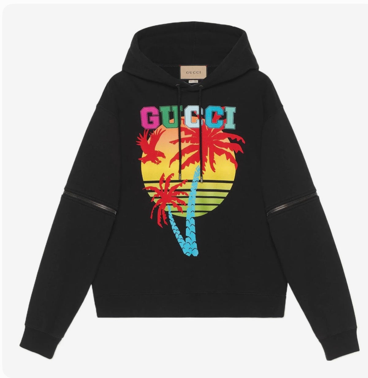 Gucci Sunset Hooded Sweatshirt With Removable Sleeves 'Black' 700117-XJEOT-1082
