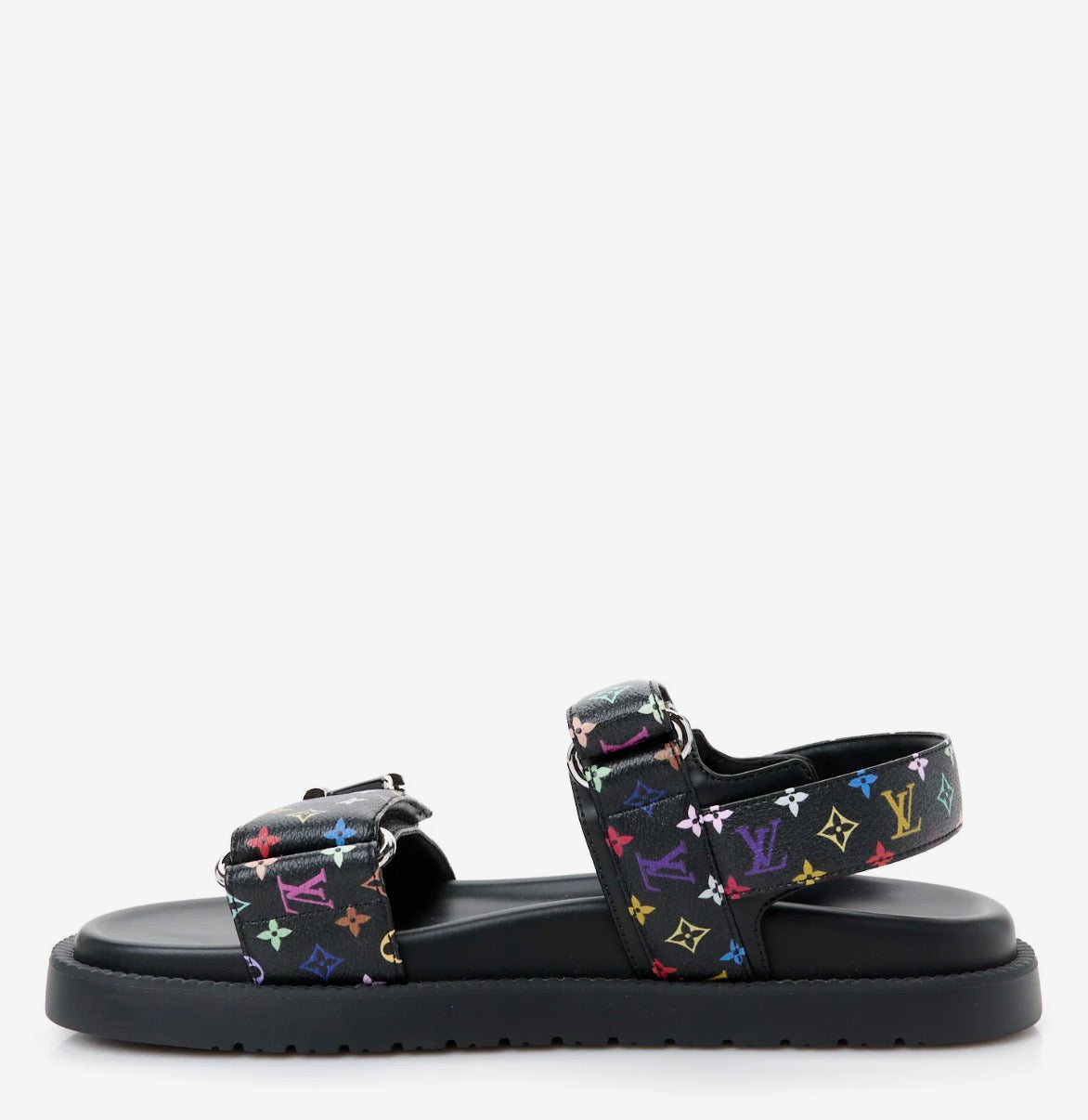 LV X TM Monogram Multicolor Sunset Flat
Sandals 38 Black